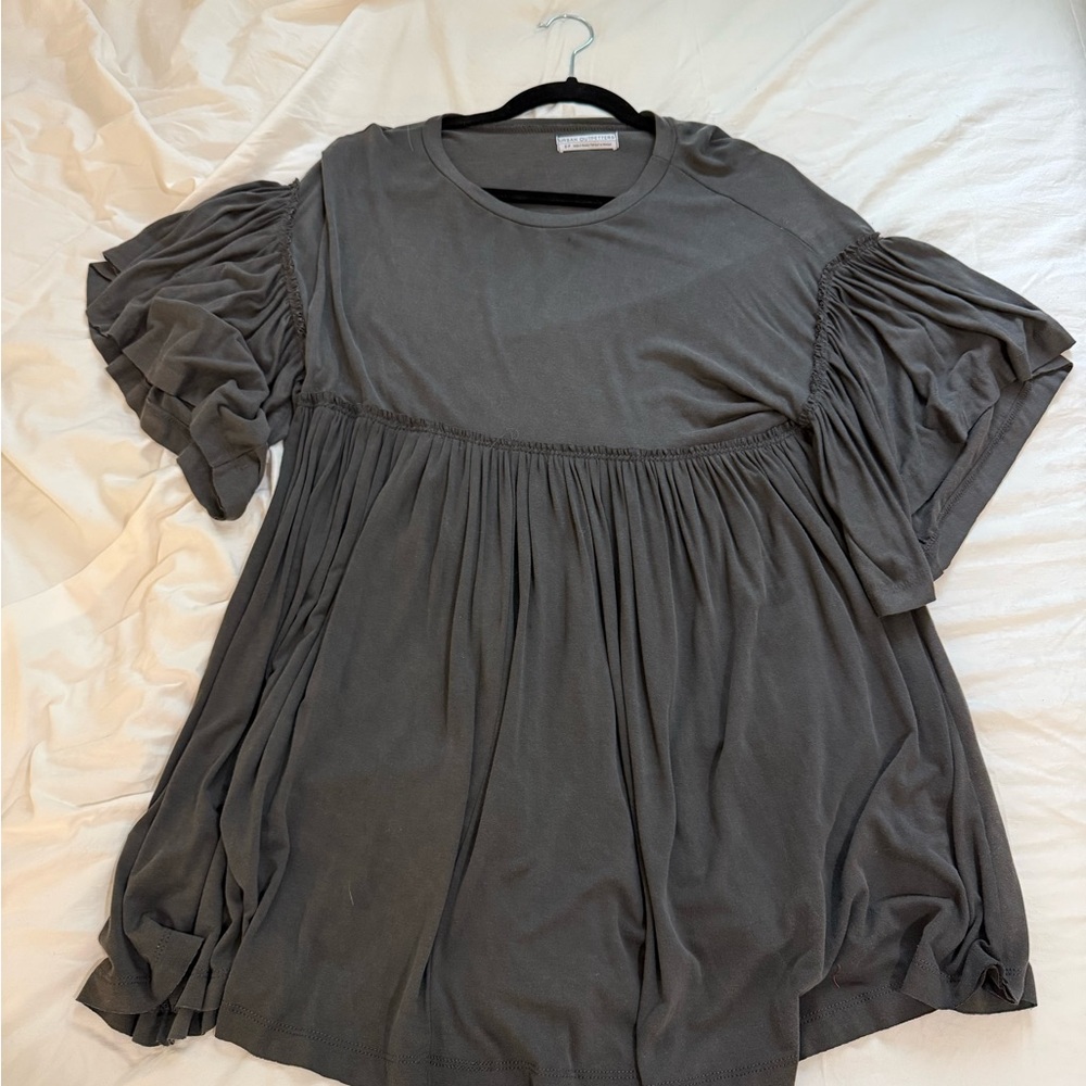 Urban Outfitters Charcoal Ruffle Babydoll Dress